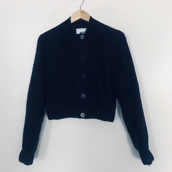 MSGM Tweed Bomber Jacket - Picture 5 of 16